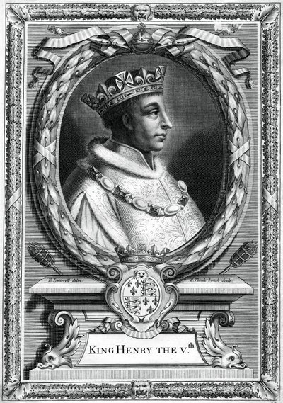 Henry V, konge av England. av P. Vanderbanck