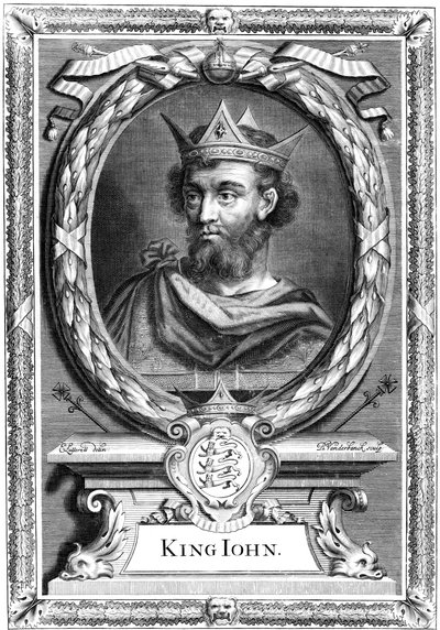 Kong John av England, c1600-tallet. av P. Vanderbanck