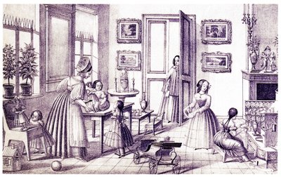Barnerom, tidlig 1800-tall. av P. Vdovichev