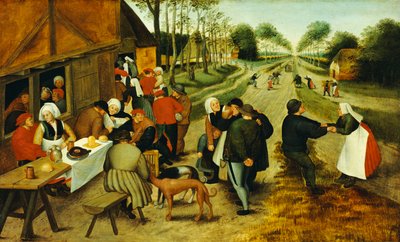Bønder på et vertshus ved veikanten av P. the Younger Brueghel
