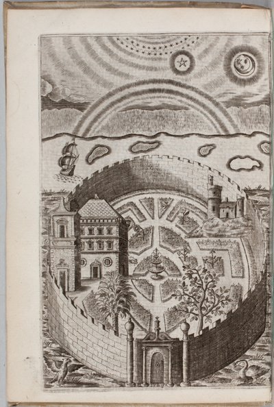 Illustrasjon fra "Partheneia Sacra: Eller den mystiske og deilige hagen til de hellige Parthenes symbolsk satt frem og beriket med fromme innretninger og emblemer for underholdning av fromme sjeler", av Henry Hawkins, 1633 av P. van Langeren