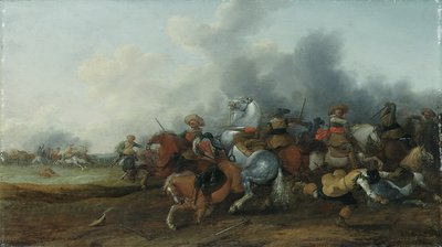 En kavaleri trefning, 1632 av Palamedes Palamedesz
