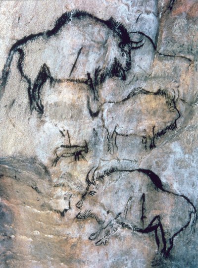 Skadet bison, Magdalenian (hulemaleri) av Paleolithic Paleolithic