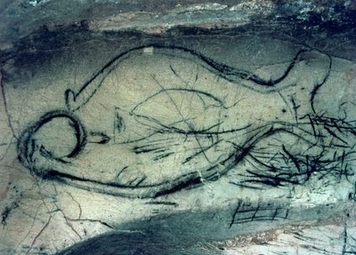 Marin figur, paleolittisk periode (ca. 40000-12000 f.Kr.) (bilde) av Paleolithic Paleolithic