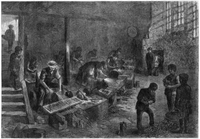 Skroget til gaffelsliperne, produserer Sheffield stål, 1866. av Palmer