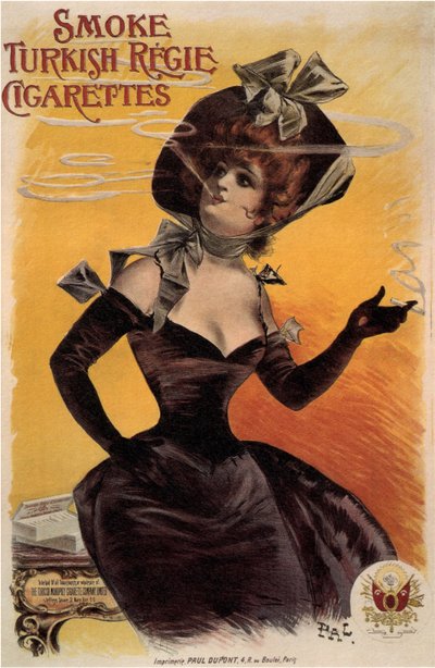 Røyk tyrkiske regie-sigaretter, 1895 av Paléologue