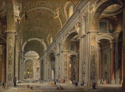 Interiør av Basilica of Saint Peter i Roma