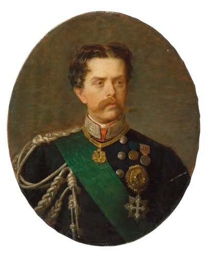 Portrett av kong Umberto I av Italia 1844-1900. av Paolo, Bacchetti