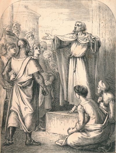 Peter Preaching the First Crusade, 1869 av Paolo Priolo