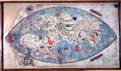 Verdenskart over Paolo Toscanelli (1397 - 1497). 1457. Dette kartet representerer det europeiske bildet av jorden før oppdagelsen av de store kontinentene. Bibliotek Nazionale Firenze av Paolo Toscanelli