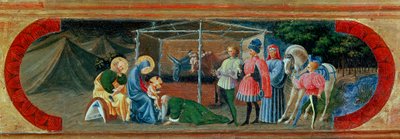 Tilbedelse av magiene. Maleri av Paolo di Dono dit Paolo Uccello (1397-1475) av Paolo Uccello