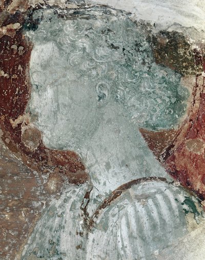 Scener av klosterliv: hode av engel Detalj (Fresco av Paolo Uccello