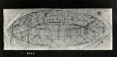 Studie av en "mazzocchio" (polstret sammenrullet bunn av en hette) (penn og blekk på papir) av Paolo Uccello