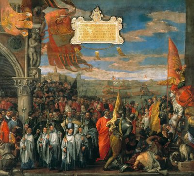The Victorious Return of Doge Andrea Contarini etter triumfen i Chioggia, 1580. av Paolo Veronese