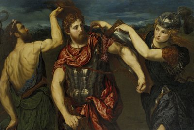 Perseus bevæpnet av Mercury og Minerva av Paris Bordone