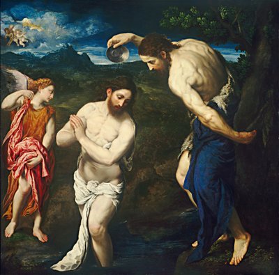 Kristi dåp, ca. 15351540. av Paris Bordone