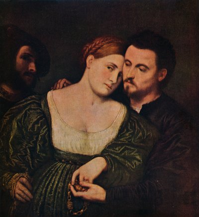 The Lovers, 1525-1530 c1940 av Paris Bordone