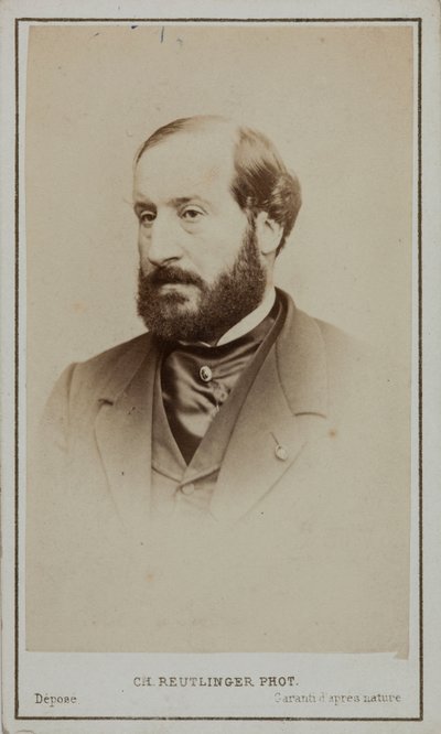 Portrett av Emile Augier 1820-1889. av Paris . Photo studio Reutlinger