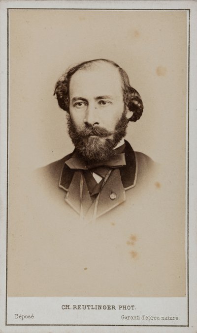 Portrett av Octave Feuillet 1821-1890. av Paris . Photo studio Reutlinger