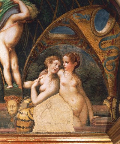 Nymfepar, fra Myth of Diana and Actaeon av Parmigianino