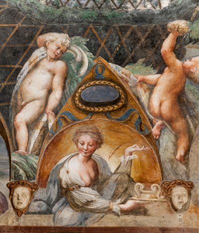 Paola Gonzaga som gudinnen Ceres, fra rommet til Diana og Actaeon, detalj av 2384753 av Parmigianino