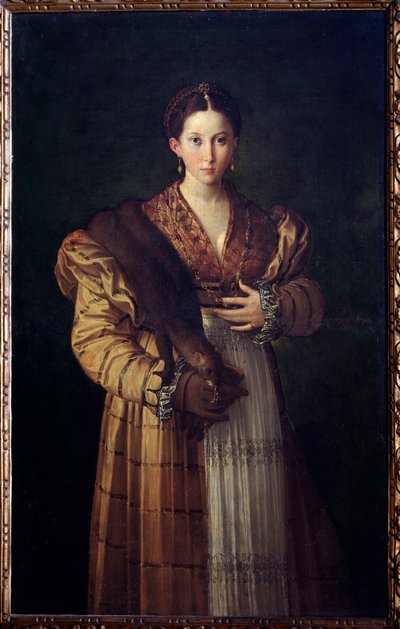 Antea Representasjon av Sthenebees kone til kong Proetos, hun forelsker seg i Bellerophon (Portrett av Stheneboea eller Stheneboia, konsort av Proteus) - Maleri av Girolamo Francesco Maria Mazzola dit Parmigianino eller Parmesan (1503-1540) 15530 Mus av Parmigianino