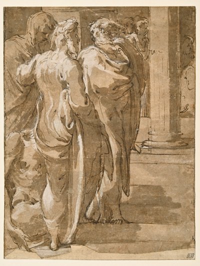 Helbredelse av den lamme mannen (?) av Parmigianino