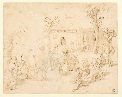 Rustikk scene av Parmigianino
