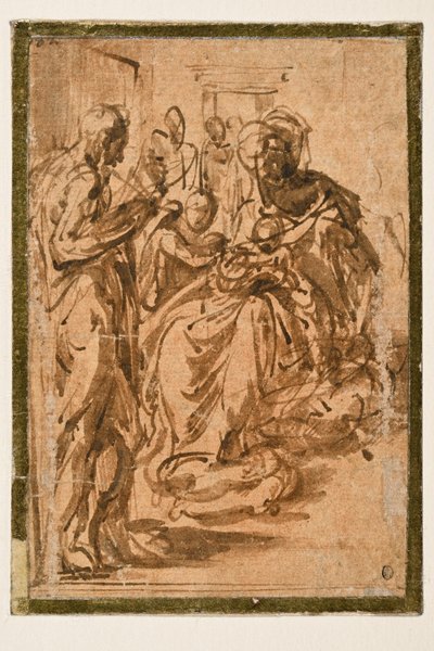 Studie for "Madonna of the long neck" av Parmigianino