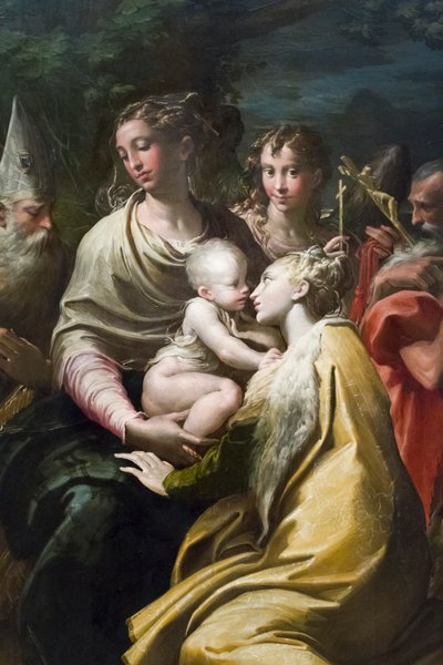 Jomfru og barn med St Margaret og andre helgener av Parmigianino (1503 40)