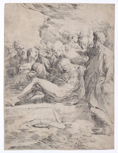 Gravsted mot venstre, 1529-1530., 1529-1530. av Parmigianino