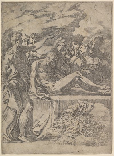 Gravlegging, ca. 1527-30. av Parmigianino