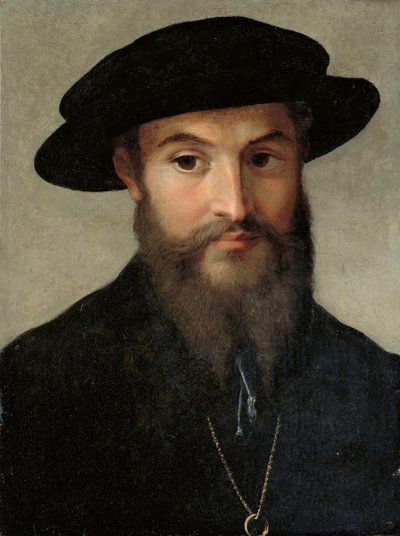 Portrett av en skjeggete mann av Parmigianino