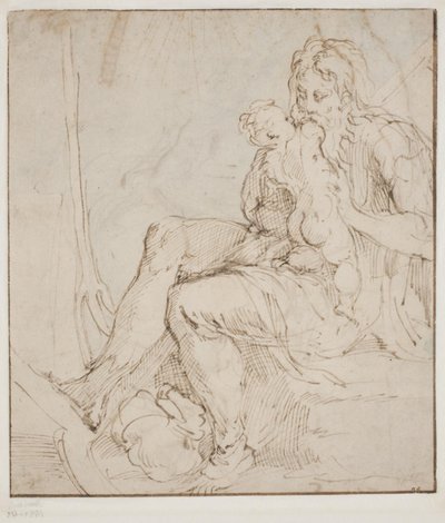 Saturn/Kronos sluker et av barna hans av Parmigianino