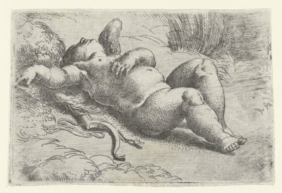 sovende amor av Parmigianino
