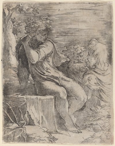 Gutten og to gamle menn av Parmigianino