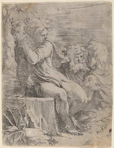Gutten og to gamle menn av Parmigianino