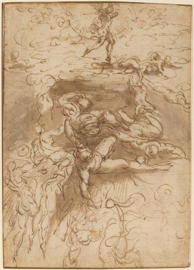 The Fall of the Rebel Angels [recto] av Parmigianino