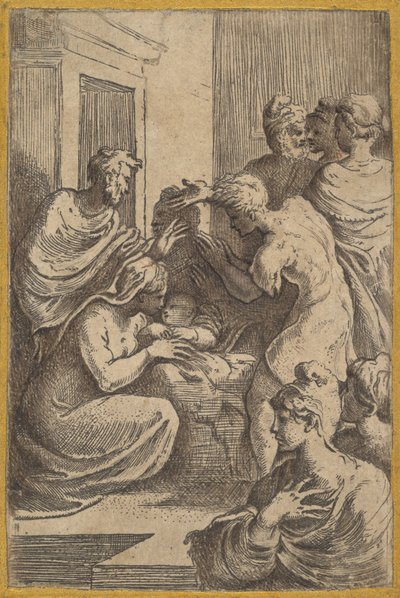 Fødselen, 1500-tallet. av Parmigianino