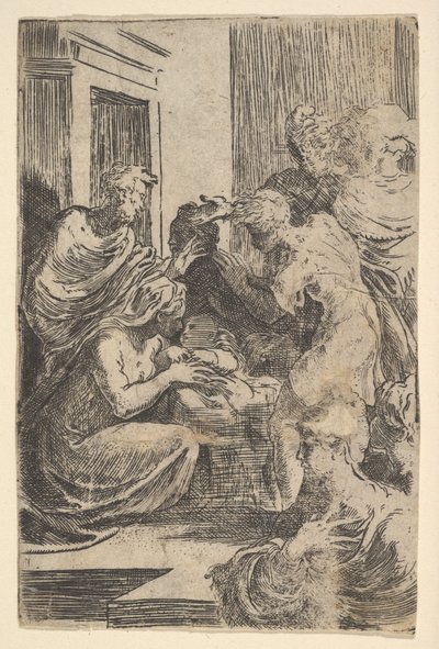 Fødselen, tidlig på 1500-tallet. av Parmigianino