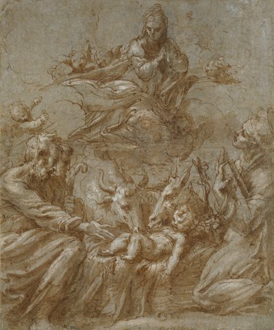 Kristi fødsel, c1520-årene av Parmigianino