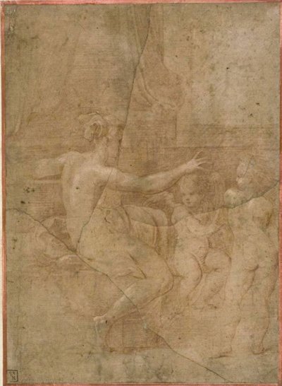 Venus med Amor og Putto av Parmigianino