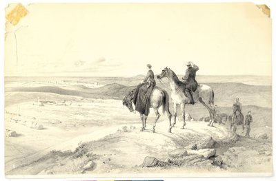 Florence Nightingale og Mr Bracebridge på Cathcarts Hill med utsikt over Sebastopol 8. mai 1855 av Parthenope Nightingale