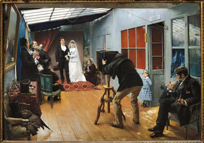 Bryllup hos fotografen av Pascal Adolphe Jean Dagnan Bouveret
