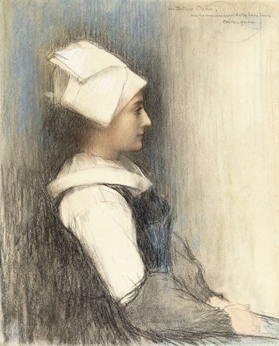 En bretonsk jente, av Pascal Adolphe Jean Dagnan Bouveret