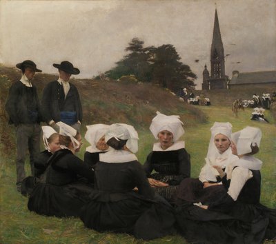 De bretonske kvinnene ved Pardon, 1887. av Pascal Adolphe Jean Dagnan Bouveret