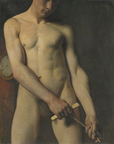 Nakenstudie av en mann av Pascal Adolphe Jean Dagnan Bouveret