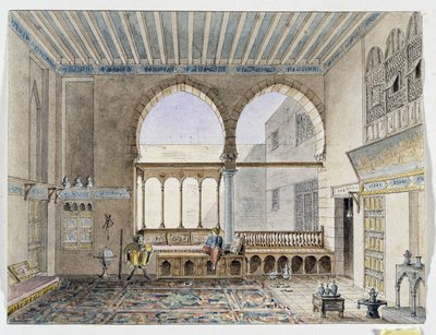 Utsikt over det indre av Sheik Jabarti-palasset. Akvarell av Pascal Coste (1787–1879) Museum of Mediterranean Archaeology, Marseille av Pascal Xavier (after) Coste