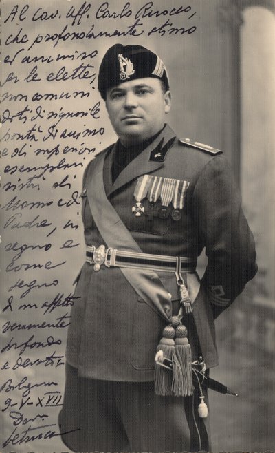 Album "MVSN- Blackshirts": Centurion of the Militia i full uniform, 05/1939 (s/hv-bilde) av Pasquini Pasquini