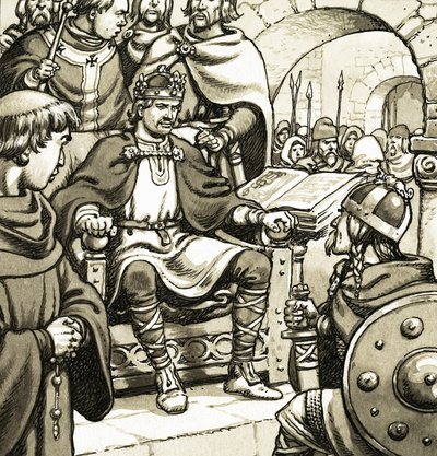 Alfred der Kriegerkönig von Pat (1907-95) Nicolle